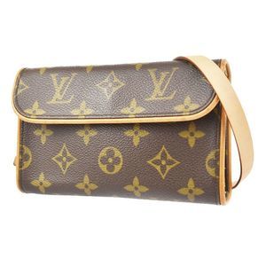 LOUIS VUITTON Pochette Florentine Bum Bag Monogram Leather Brown